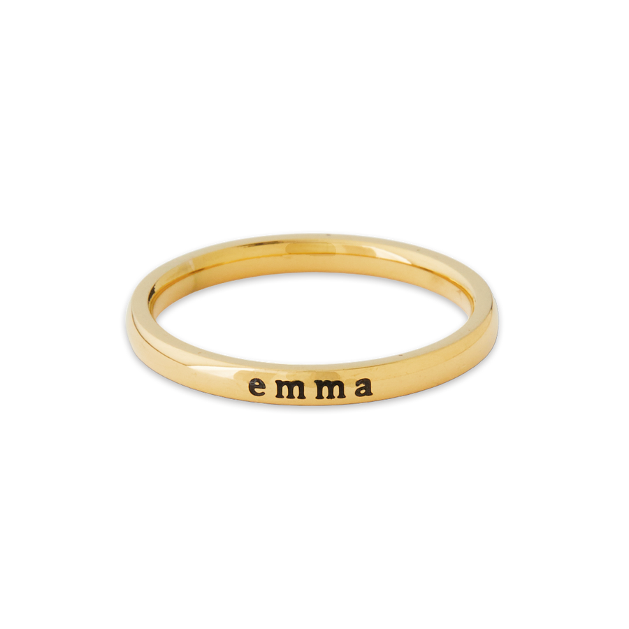 Petite bague empilable avec nom