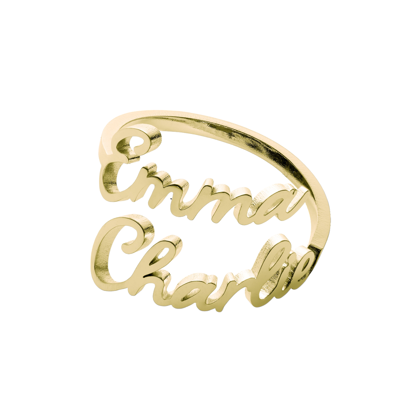 Bague double prénom