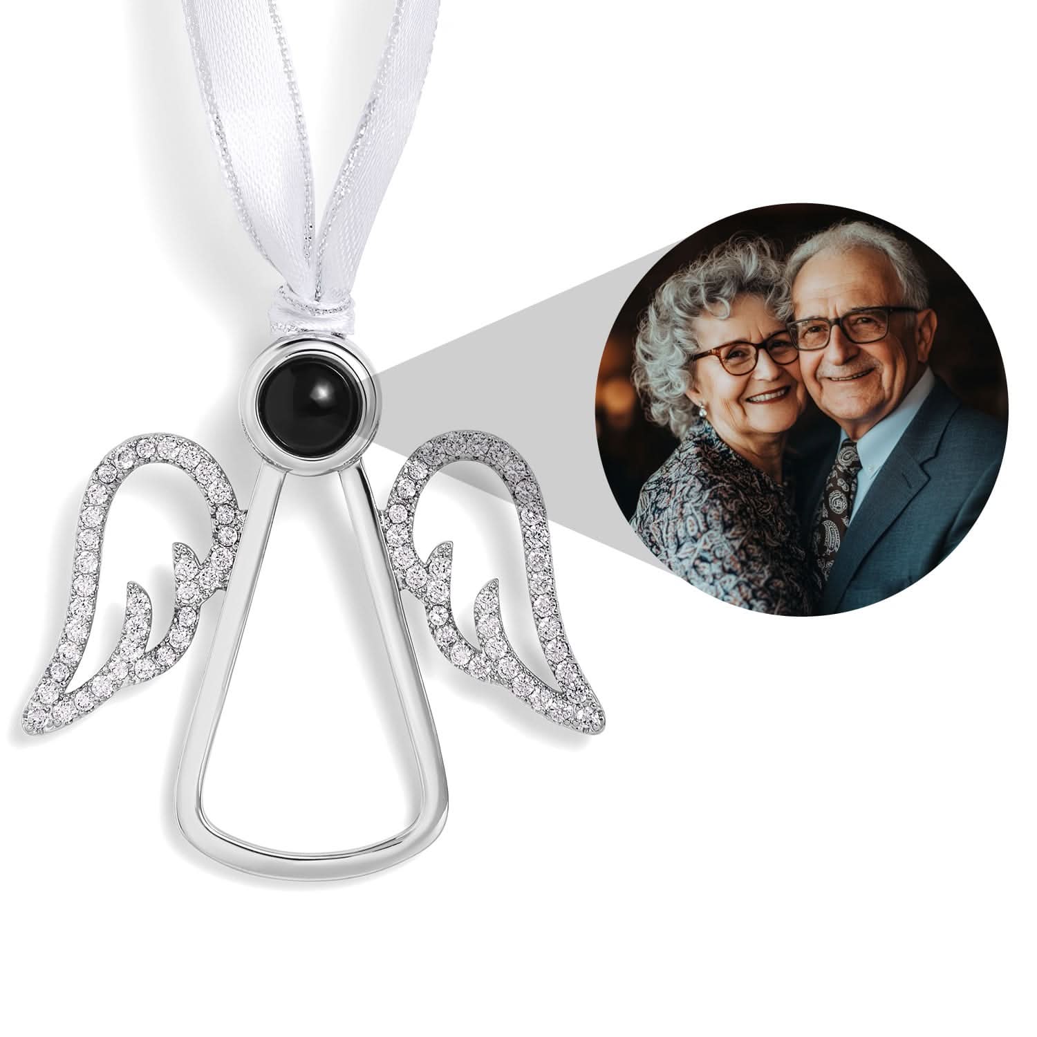 Ornement photo d'ange personnalisé