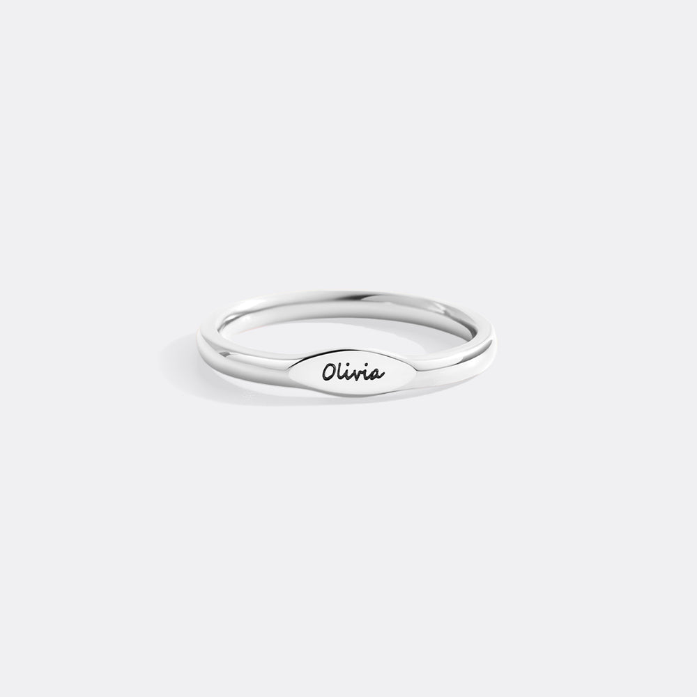 Anello con Nome Sottile