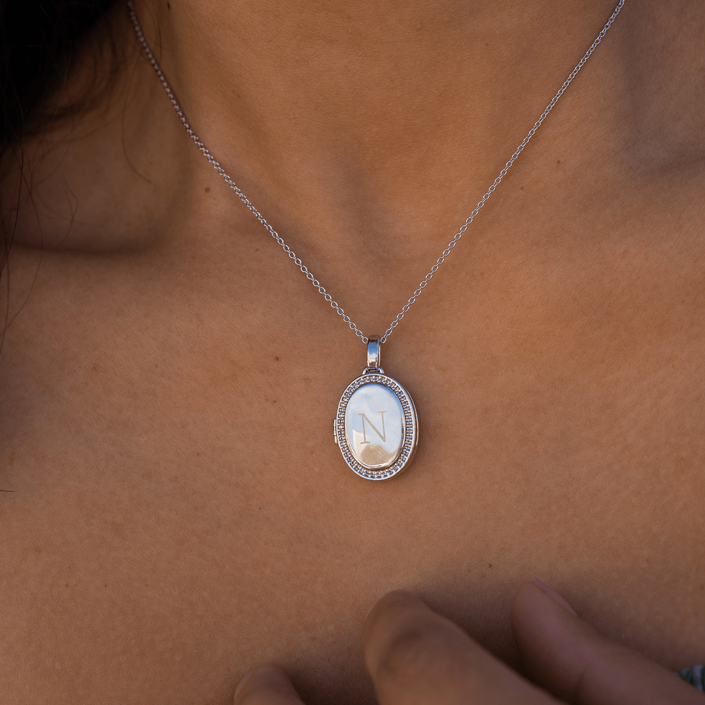Collier Médaillon Ovale Personnalisé