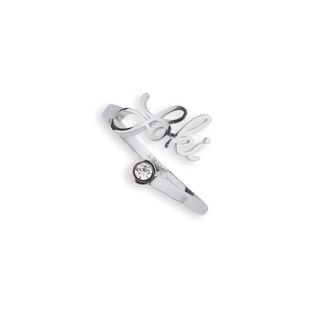 Bague avec pierre de naissance personnalisée