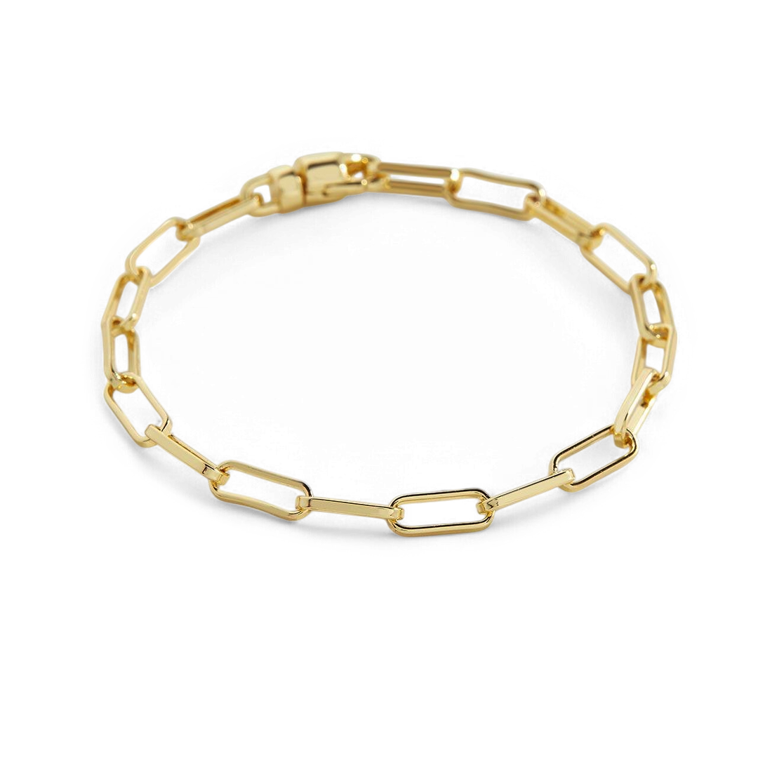 Bracciale a catena tipo paperclip a maglie aperte