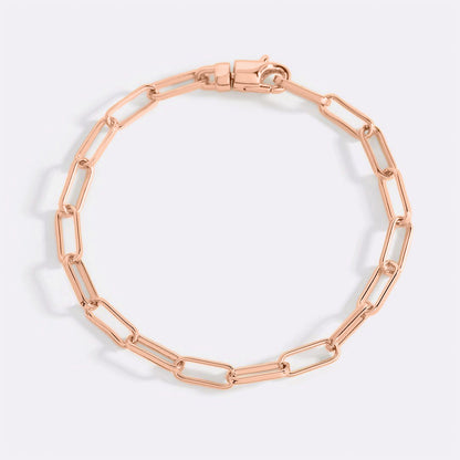 Bracciale a catena tipo paperclip a maglie aperte