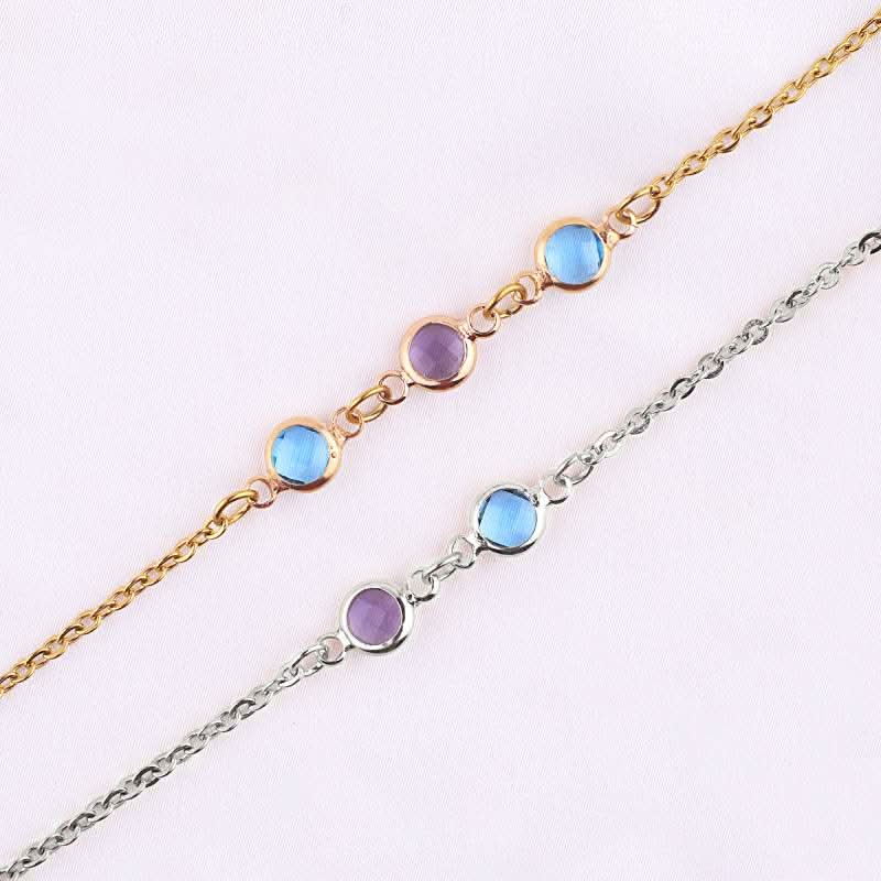 Bracelet personnalisé avec pierre de naissance