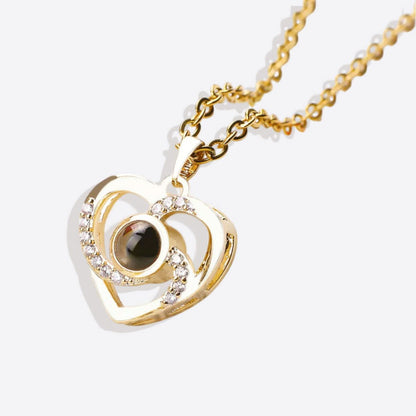 Collier photo pavé Center of My Heart