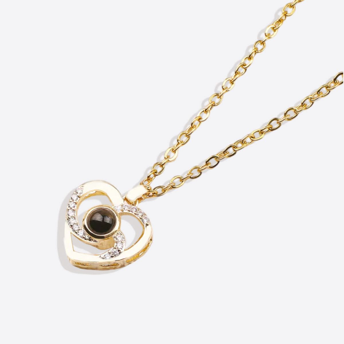 Collier photo pavé Center of My Heart