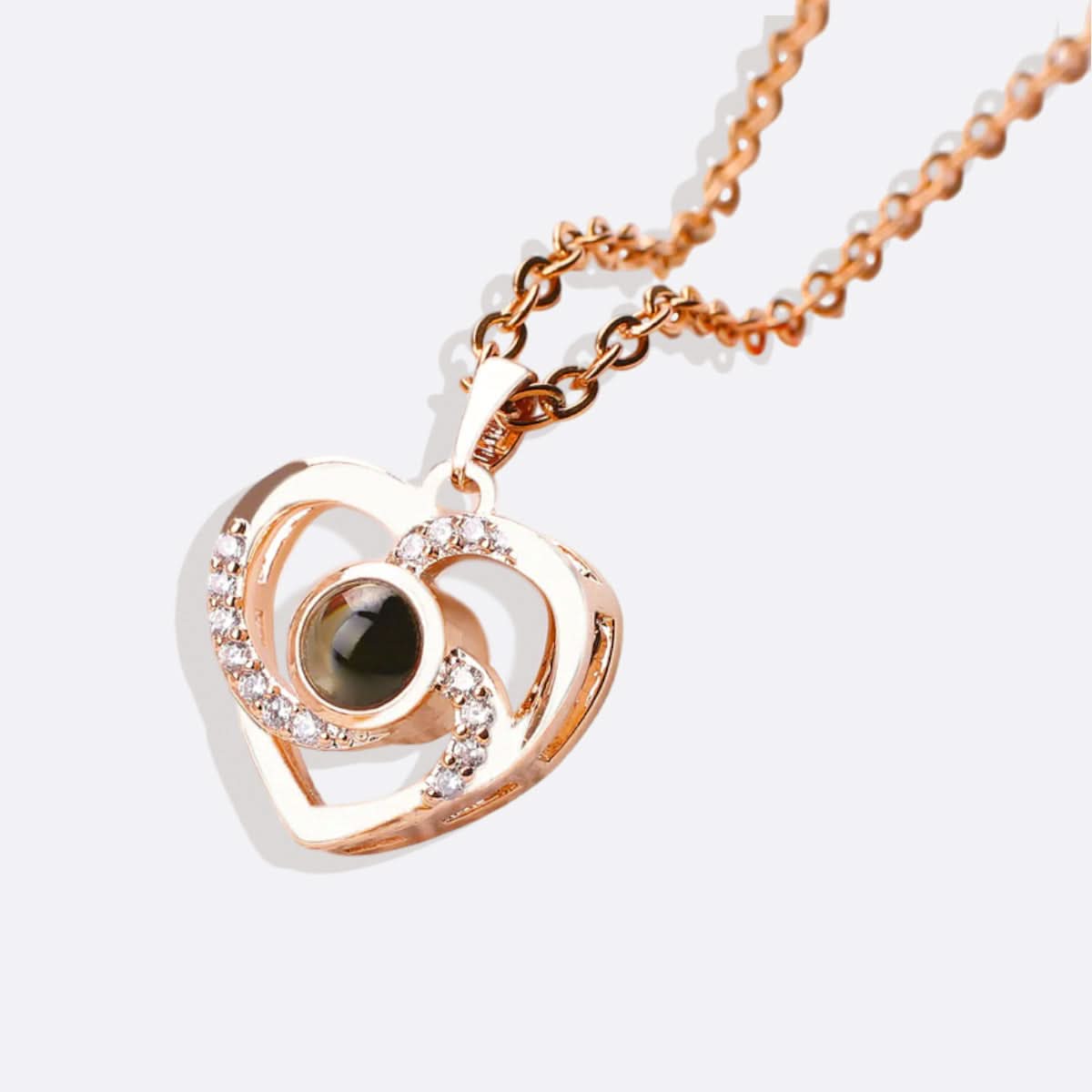 Collier photo pavé Center of My Heart