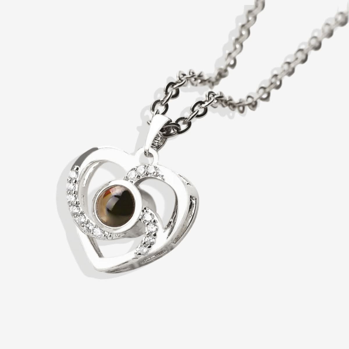Collier photo pavé Center of My Heart