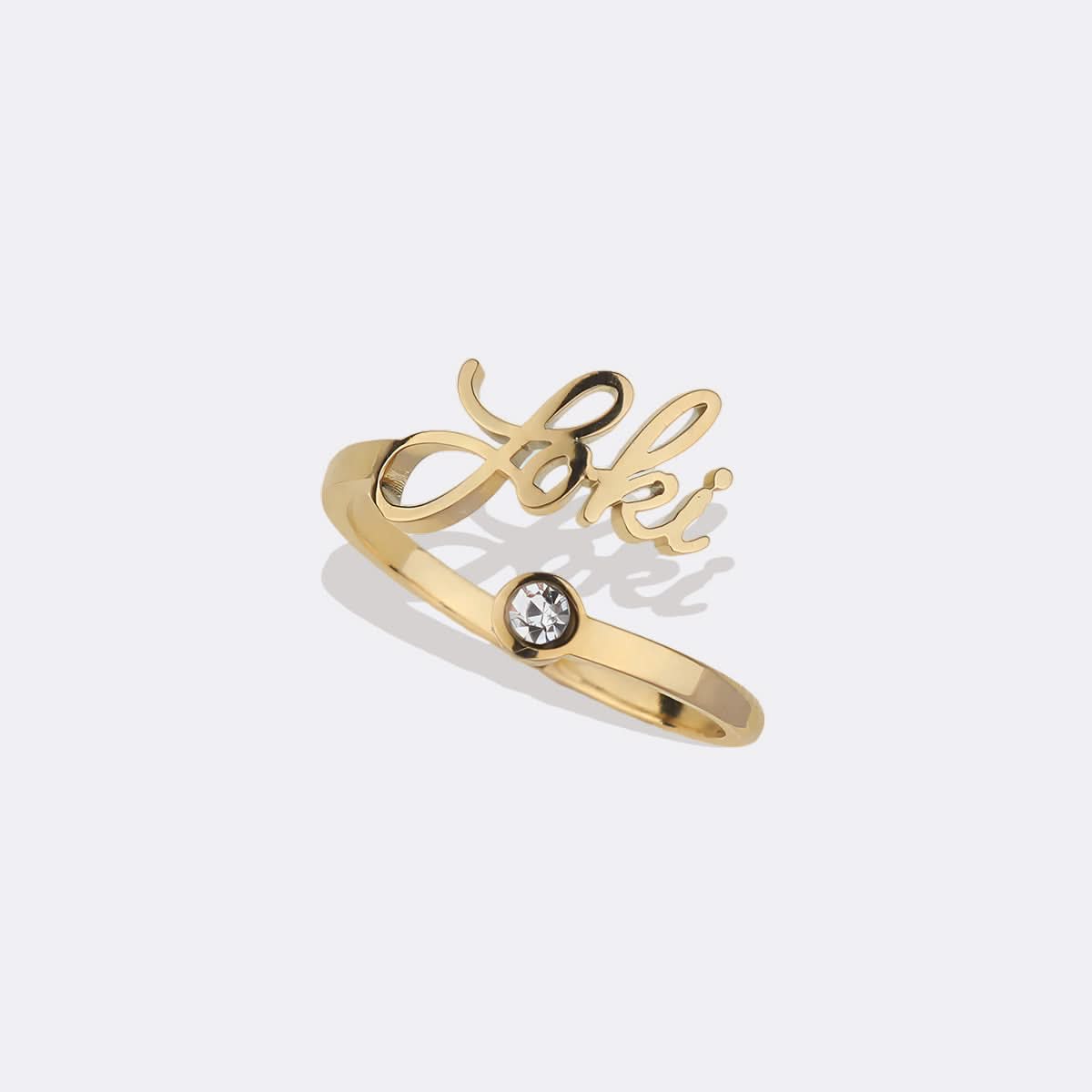 Bague avec pierre de naissance personnalisée