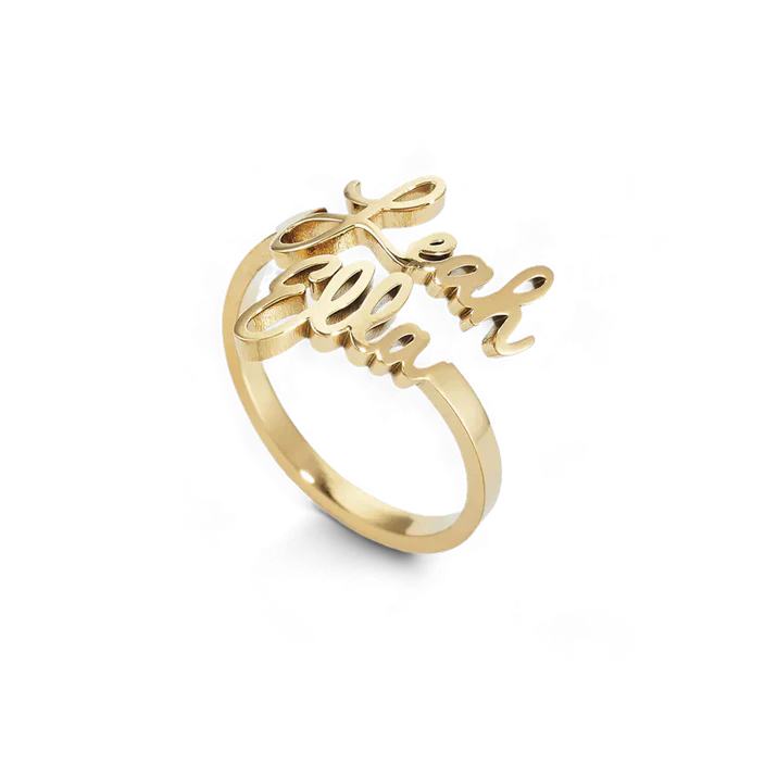 Bague double prénom