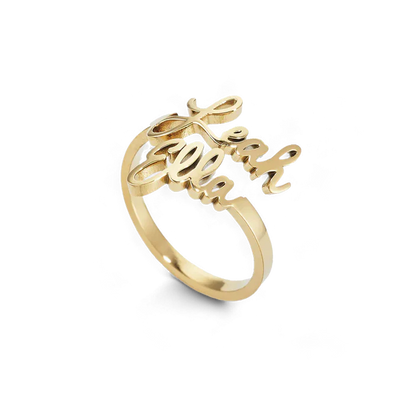 Bague double prénom