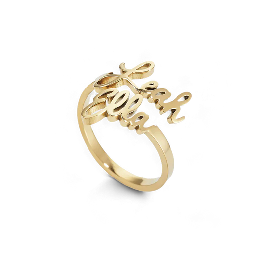 Bague double prénom