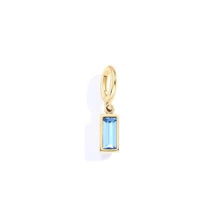 Charm con pietra di nascita baguette delicato