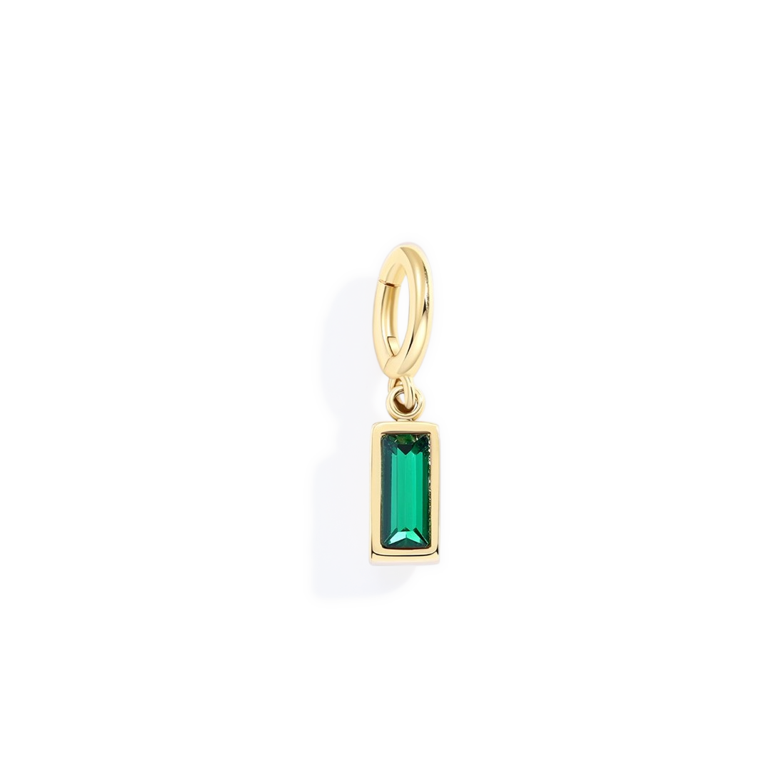 Charm con pietra di nascita baguette delicato