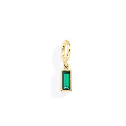 Charm con pietra di nascita baguette delicato