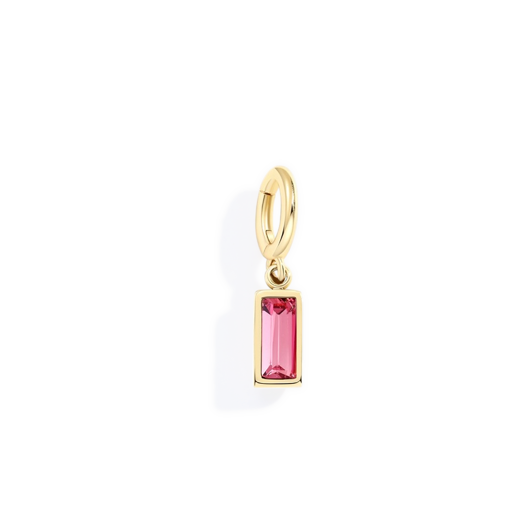 Charm con pietra di nascita baguette delicato