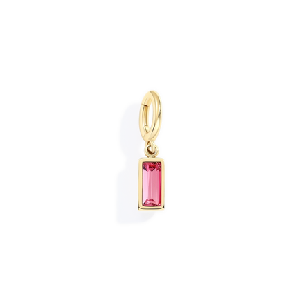 Charm con pietra di nascita baguette delicato
