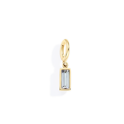 Charm con pietra di nascita baguette delicato