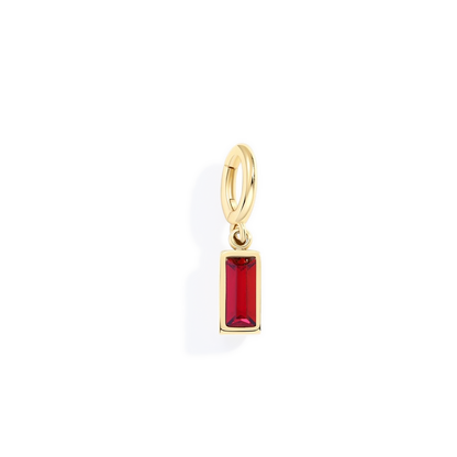 Charm con pietra di nascita baguette delicato