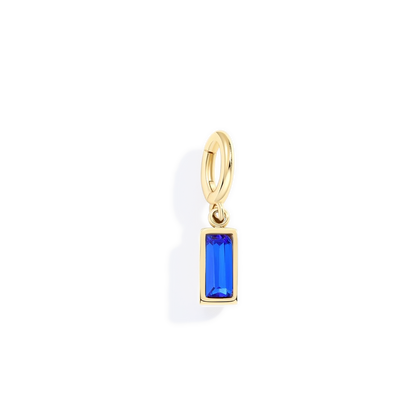 Charm con pietra di nascita baguette delicato
