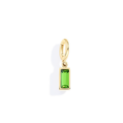 Charm con pietra di nascita baguette delicato