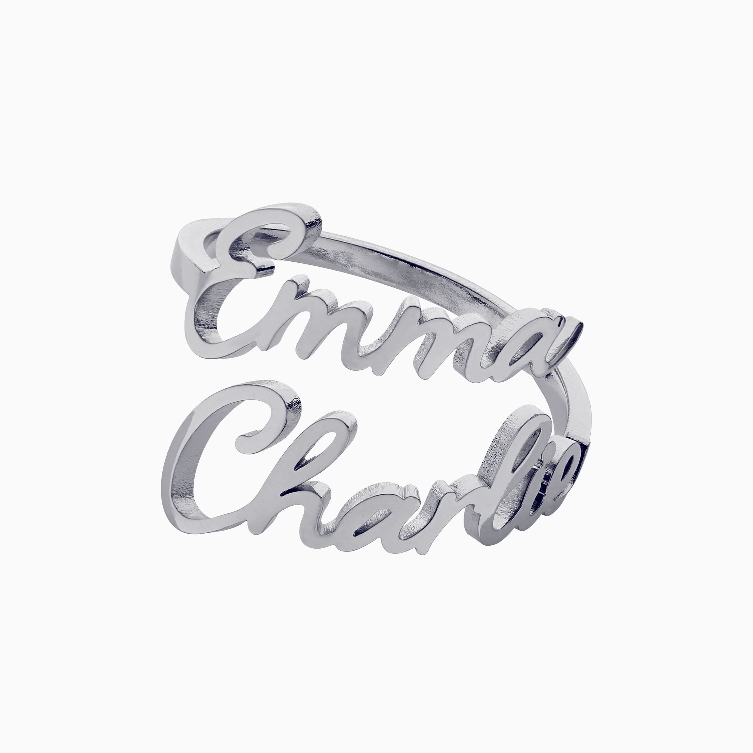 Bague double prénom