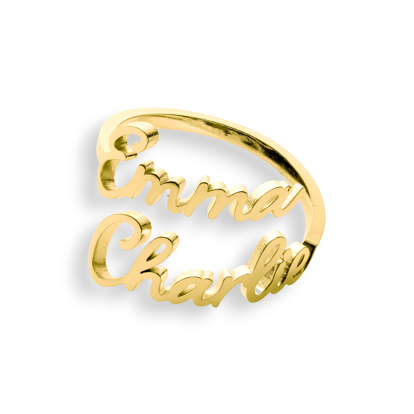 Bague double prénom