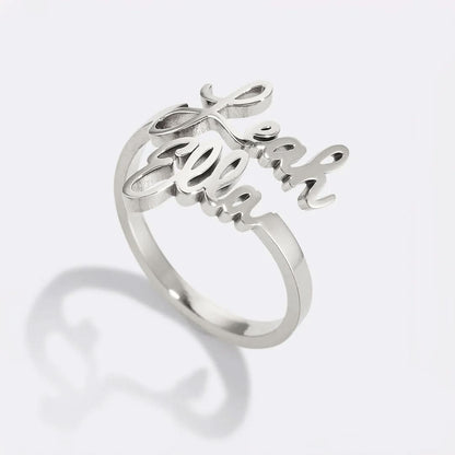 Bague double prénom