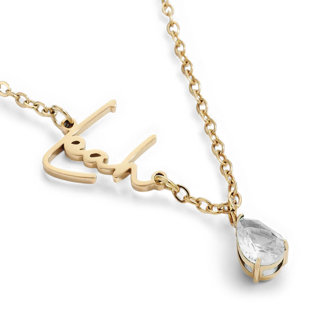 Collier avec pierre de naissance fait main