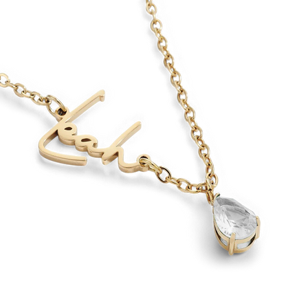 Collier avec pierre de naissance fait main