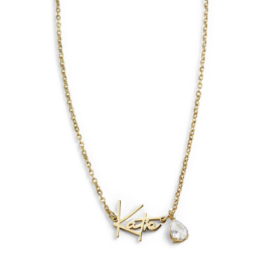 Collier avec pierre de naissance fait main