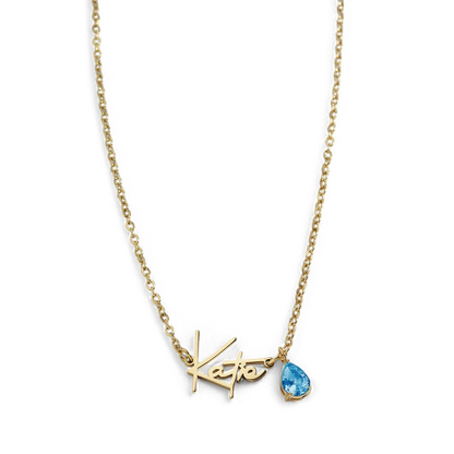Collier avec pierre de naissance fait main