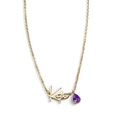 Collier avec pierre de naissance fait main