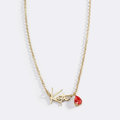 Collier avec pierre de naissance fait main