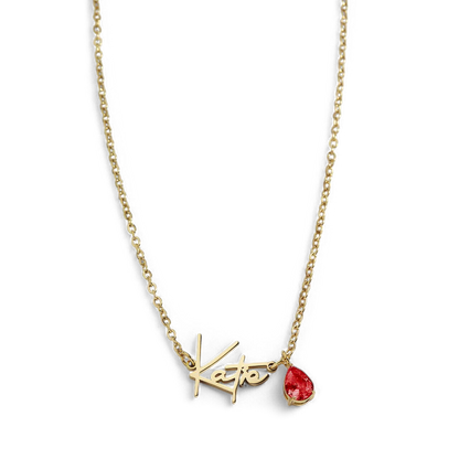 Collier avec pierre de naissance fait main
