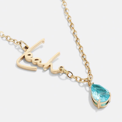 Collier avec pierre de naissance fait main