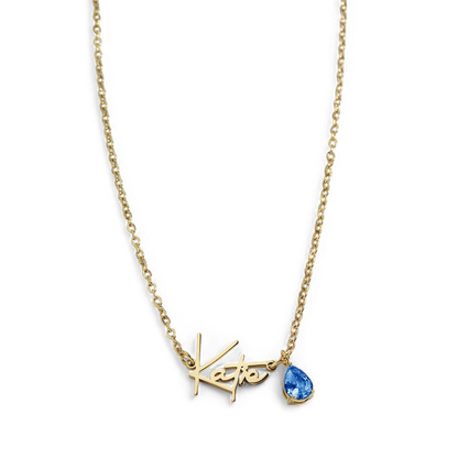 Collier avec pierre de naissance fait main
