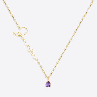 Collier avec pierre de naissance fait main