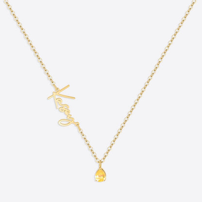Collier avec pierre de naissance fait main