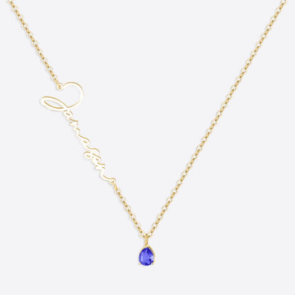 Collier avec pierre de naissance fait main