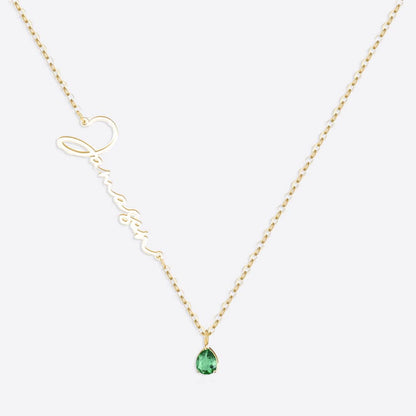 Collier avec pierre de naissance fait main