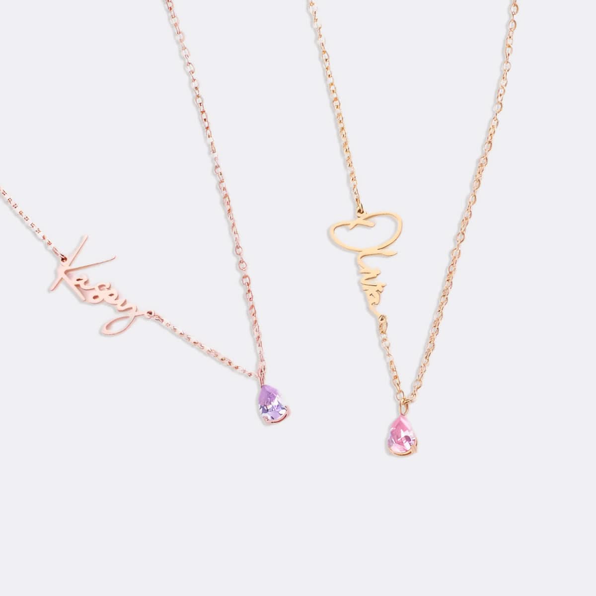 Collier avec pierre de naissance fait main
