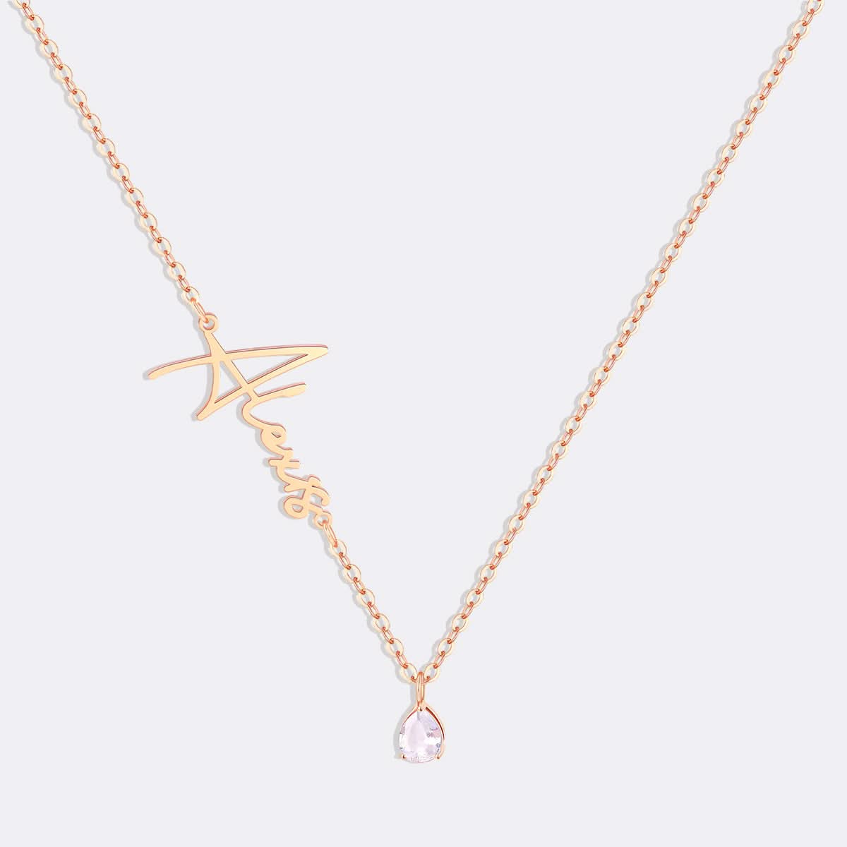 Collier avec pierre de naissance fait main