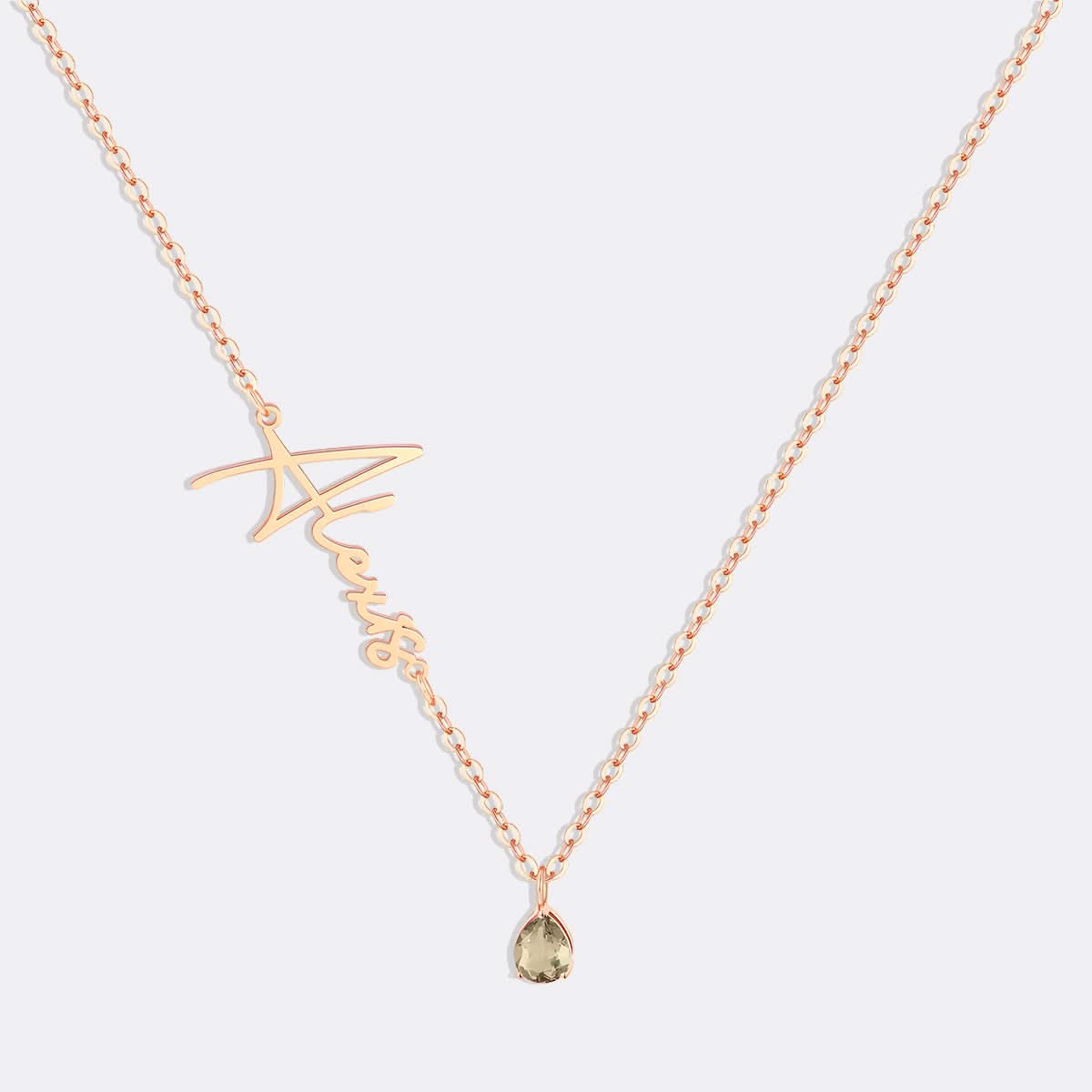 Collier avec pierre de naissance fait main
