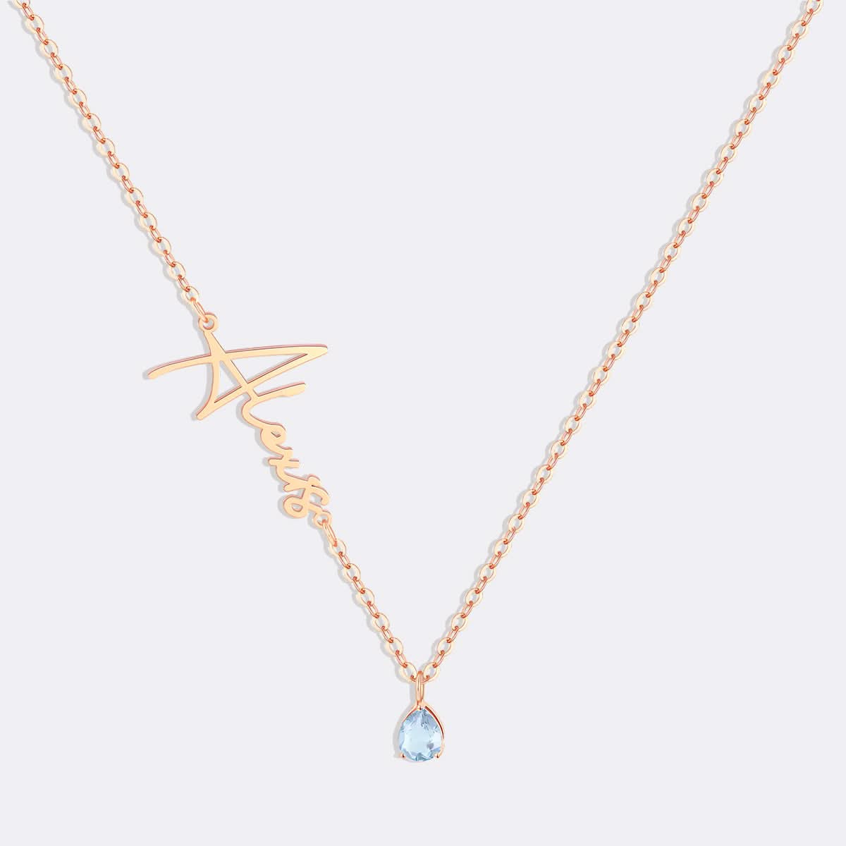 Collier avec pierre de naissance fait main