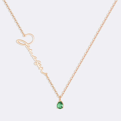 Collier avec pierre de naissance fait main