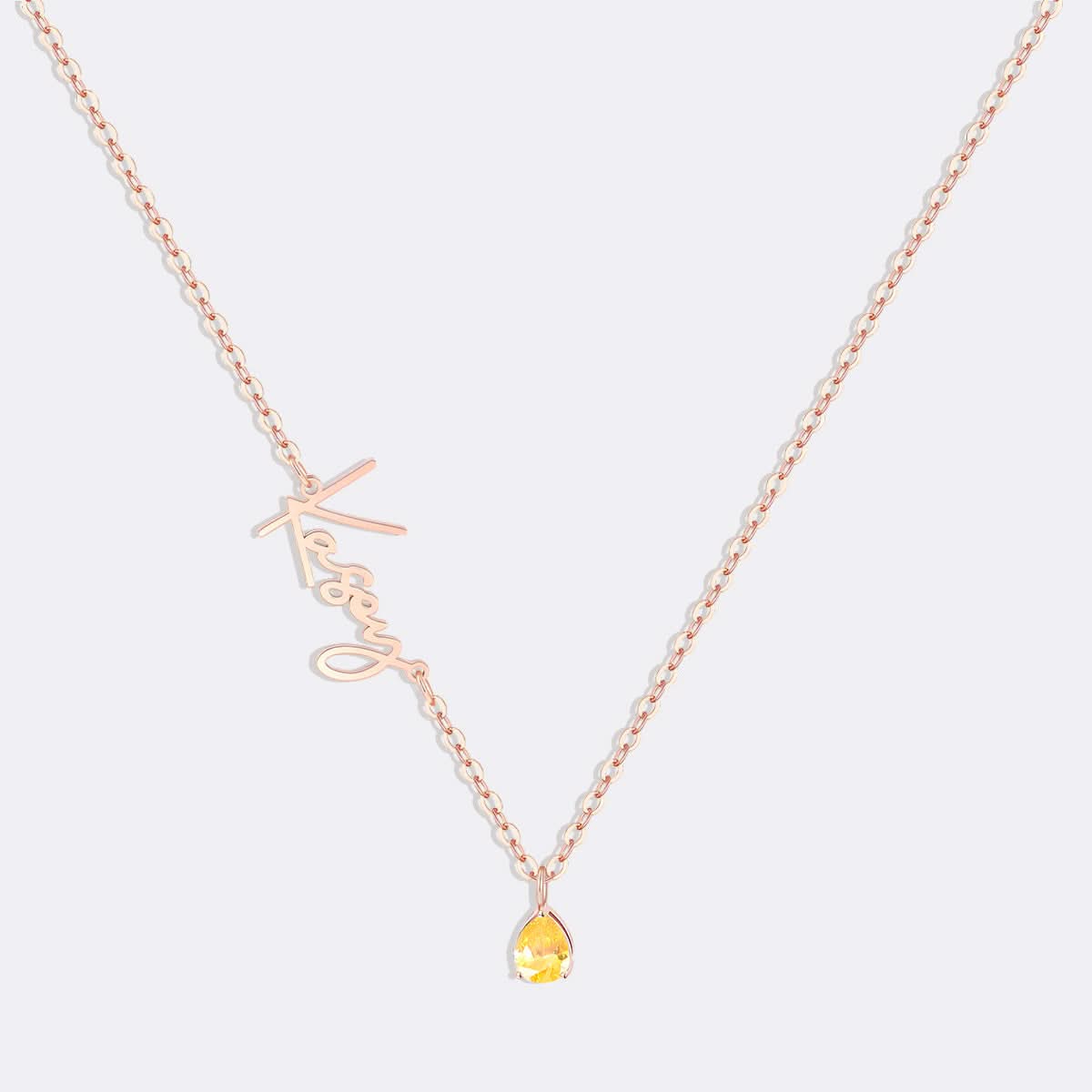 Collier avec pierre de naissance fait main