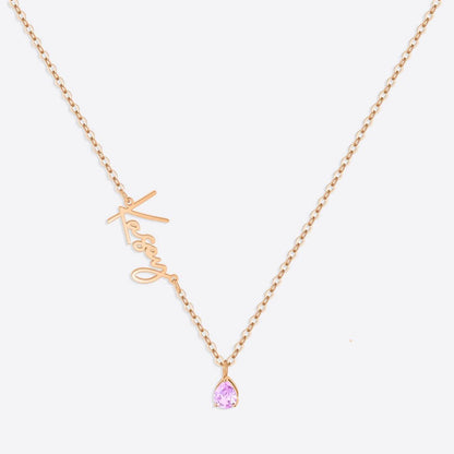 Collier avec pierre de naissance fait main