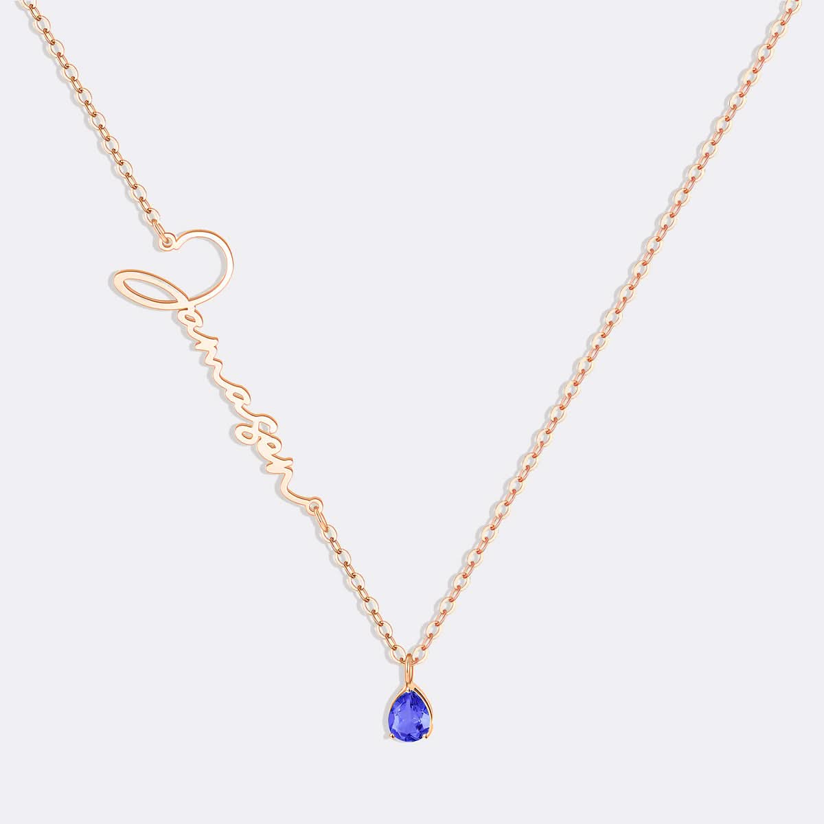 Collier avec pierre de naissance fait main